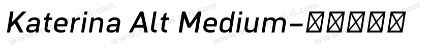 Katerina Alt Medium字体转换
